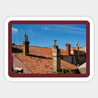 Rooftops in Piran, Slovenia Sticker